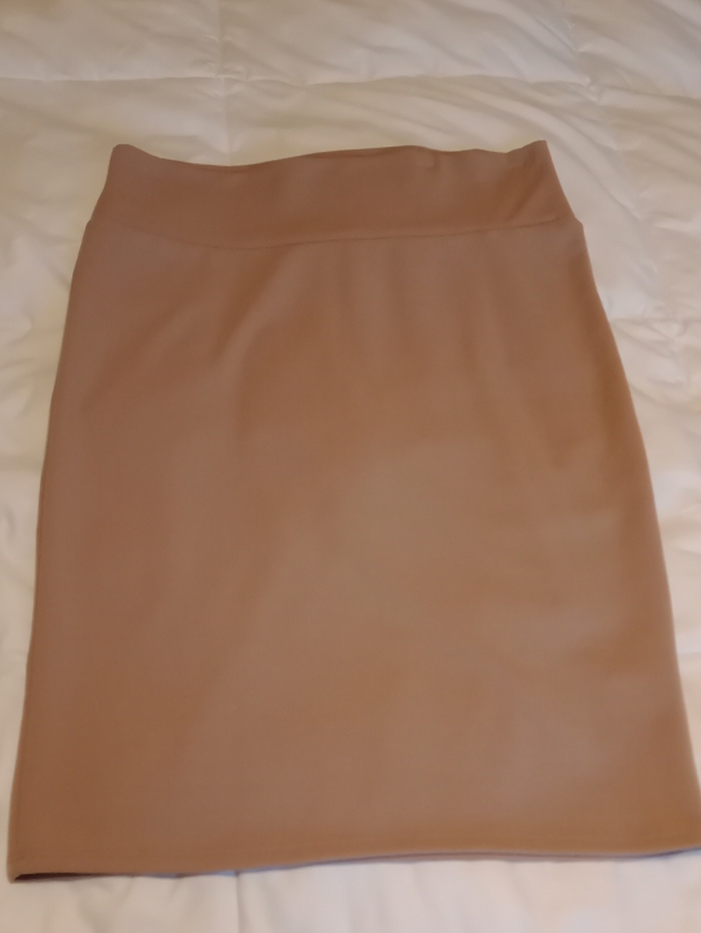 LulaRoe Stretch Pencil Skirt in Camel, Size L, NWOT
